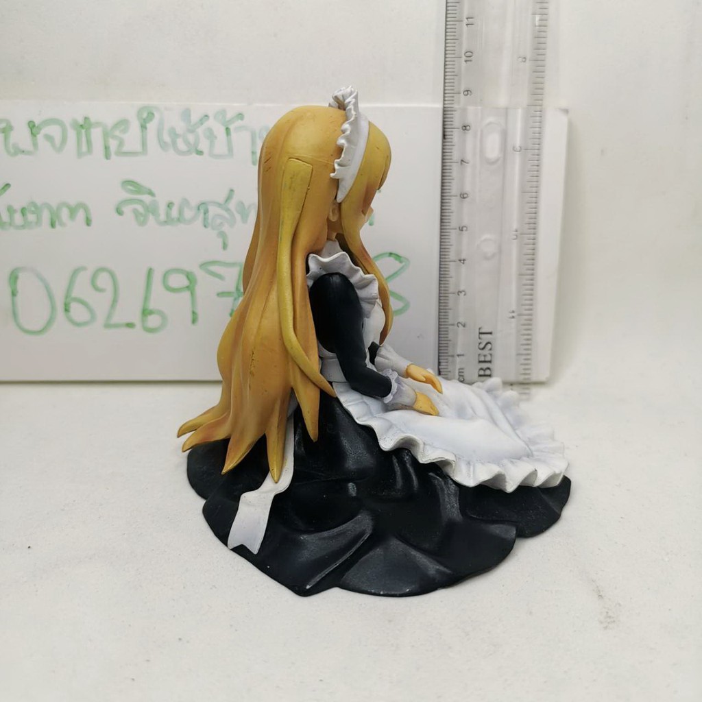 แท้-อะไหล่-ตัวตลก-หัวโต-มือขวาหาย-banpresto-k-on-5-maid-costume-ver-1-figure-kotobuki-tsumugi-sitting