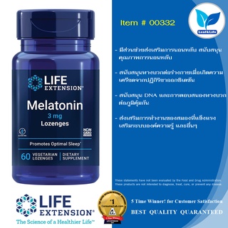 ภาพขนาดย่อของภาพหน้าปกสินค้าLife Extension  Melatonin 3 mg / 60 Vegetarian Lozenges จากร้าน leaflifevitamins บน Shopee