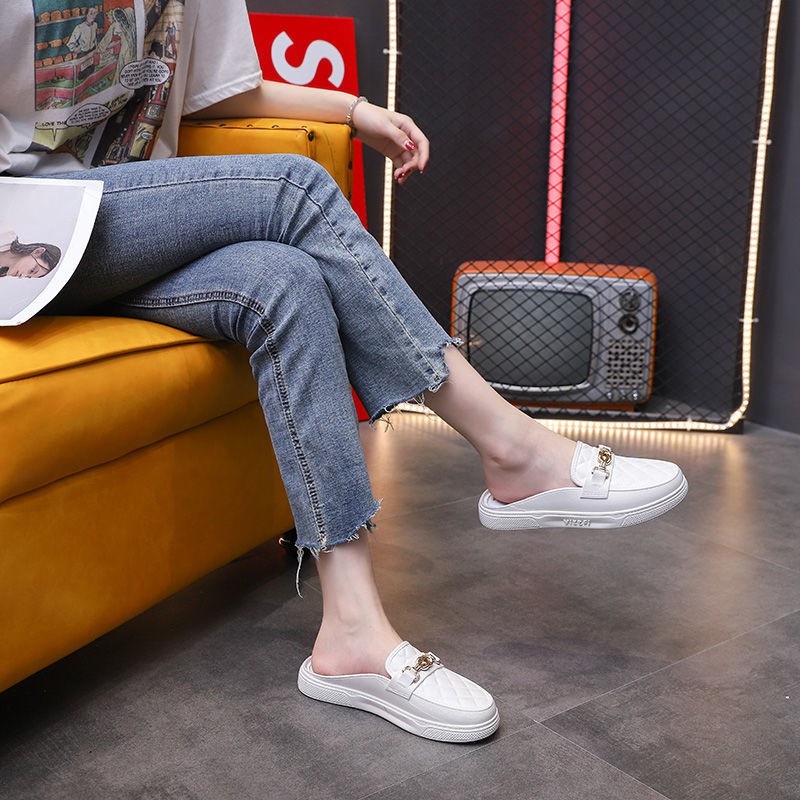 ภาพสินค้า2022 ลำลองสไตล์เกาหลี ฤดูร้อนเกาหลีรอบหัวรองเท้าแตะผู้หญิงพื้นนุ่มและรองเท้าแตะ จากร้าน pleasuremall บน Shopee ภาพที่ 7