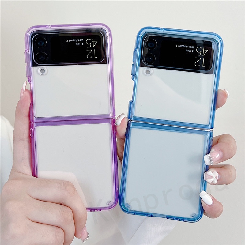 เคสโทรศัพท์มือถืออะคริลิค-pvc-ใส-แบบบาง-กันกระแทก-สําหรับ-samsung-galaxy-z-flip-4-z-flip-3-zflip-3-z-flip-4-flip-3