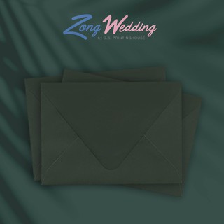 ซองการ์ดแต่งงาน สีDeep Green สำหรับใส่การ์ดขนาด 5 x 7 นิ้ว (50ซอง/แพค)