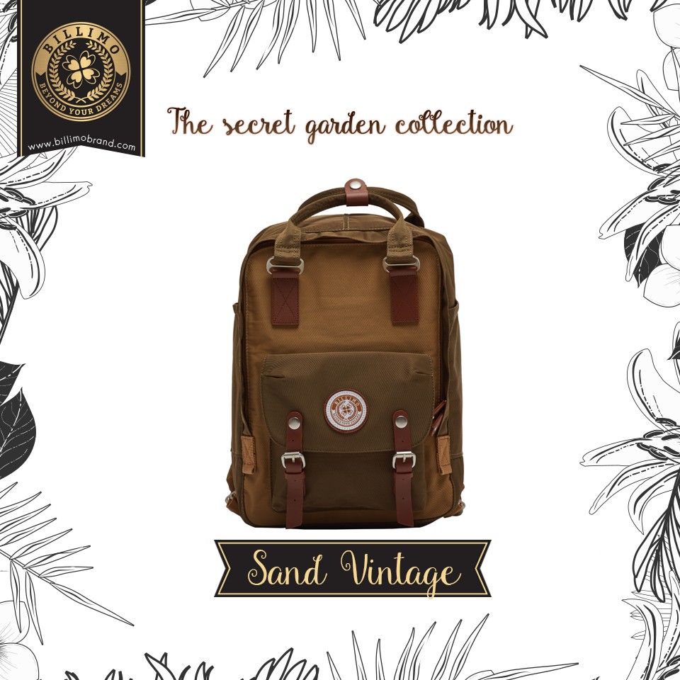 กระเป๋าเป้-กระเป๋าสะพายหลัง-billimo-sand-vintage-the-secret-garden-collection