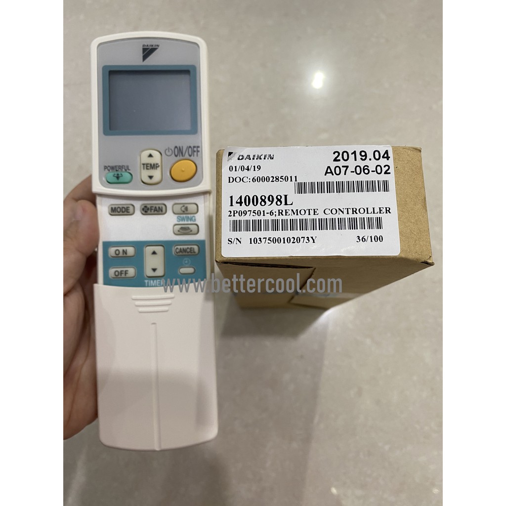 รีโมท-ของแท้-แอร์-เครื่องปรับอากาศ-ไดกิ้น-remote-daikin-1400898l-อะไหล่ไดกิ้น