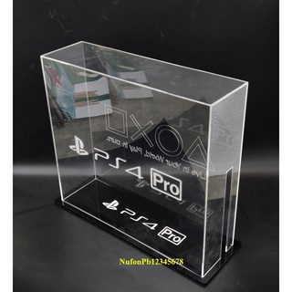 ภาพหน้าปกสินค้ากล่องครอบเครื่อง Playstation 4 Pro สำหรับกันฝุ่นพร้อมฐานสีดำ ที่เกี่ยวข้อง