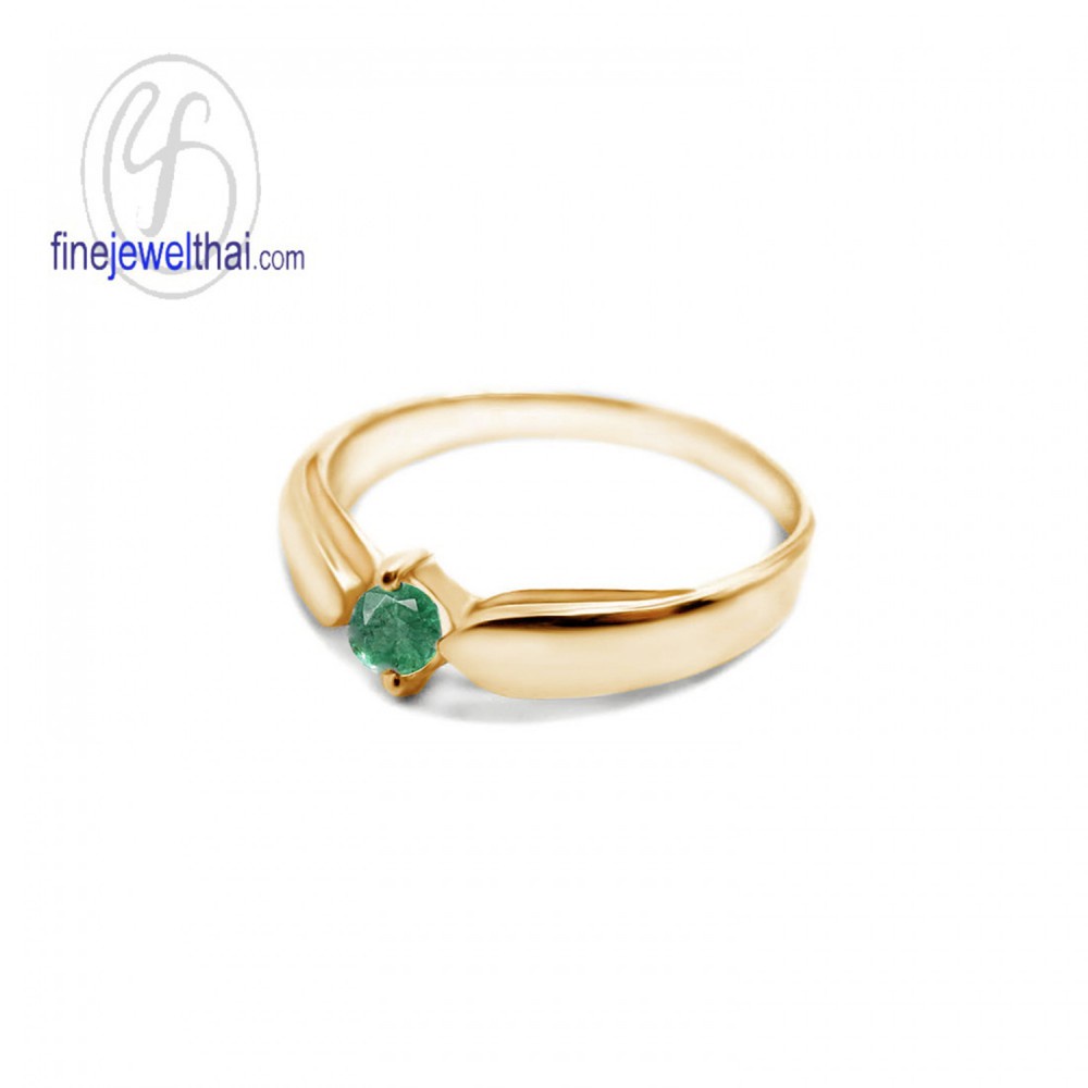 finejewelthai-แหวนมรกต-มรกต-แหวนเงินแท้-แหวนพลอย-พลอยแท้-พลอยประจำเดือนเกิด-emerald-silver-ring-r1131em-g-pg