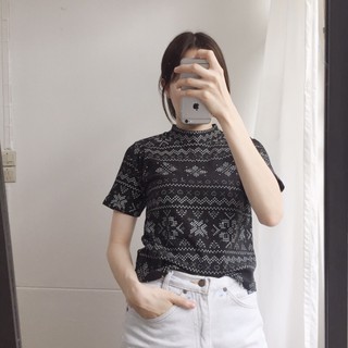 basic crop top เสื้อครอปคอปีน