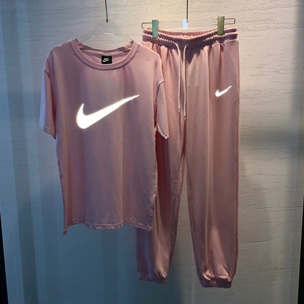 ชุดเซ็ทเซทเสื้อและกางเกง-กางเกงขายาว-ไนกี้-nike-สีชมพู