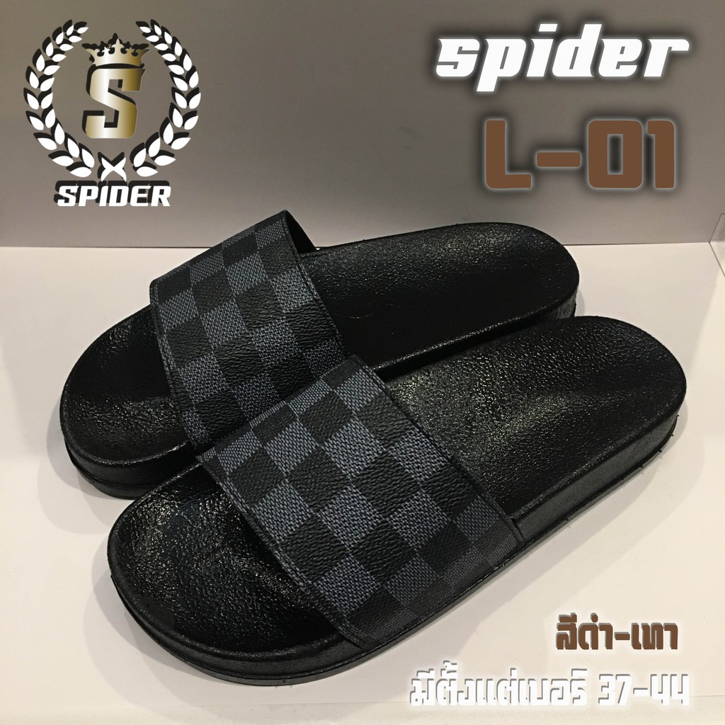 ภาพหน้าปกสินค้ารองเท้าแตะ SPIDER รุ่น L01 " สีดำ " มี เบอร์ 37-44 (มีตารางไซส์ในรูปภาพ) จากร้าน ichiko.111 บน Shopee