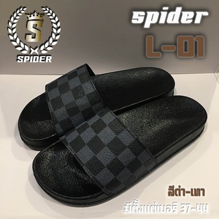 เช็ครีวิวสินค้ารองเท้าแตะ SPIDER รุ่น L01 " สีดำ "  มี เบอร์ 37-44 (มีตารางไซส์ในรูปภาพ)