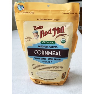Organic Medium Grind Cornmeal Bobs Red Mill Organic คอร์นมิลล์ ข้าวโพดบด 100 % 680กรัม