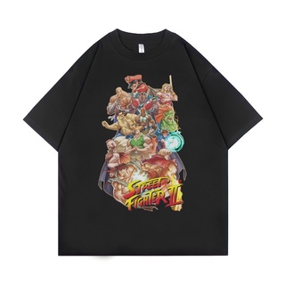 เสื้อยืด ขนาดใหญ่ พิมพ์ลาย Psycho Crucify Street Fighter 2 | สีดํา | เสื้อยืด ขนาดใหญ่ | สไตล์วินเทจ | เสื้อท็อปสามารถปร