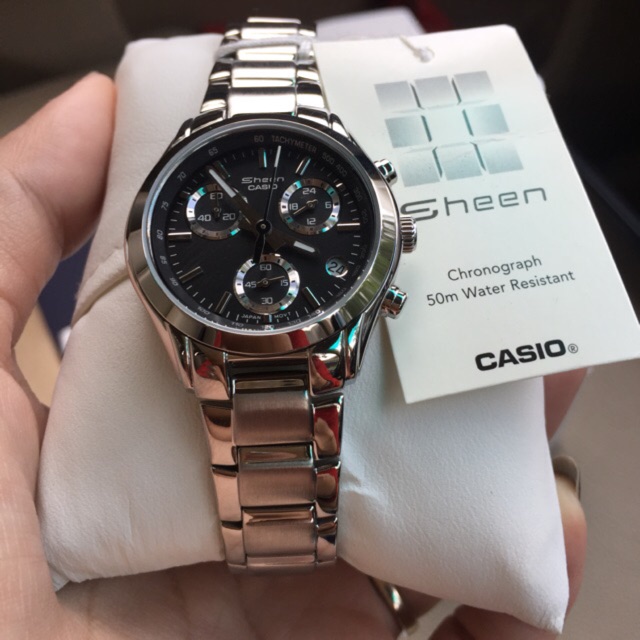 นาฬิกาข้อมือ-casio-sheen-chronograph-รุ่น-she-5000bp-1av-นาฬิกาข้อมือผู้หญิง