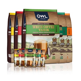 นำเข้าจากประเทศมาเลเซีย OWL Owl Coffee Instant 3-in-1 White Hazelnut Original Coffee Powder
