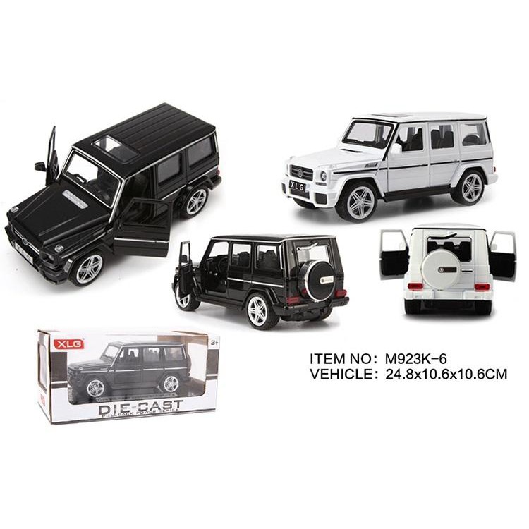 โมเดลรถยนต์-รถจี๊บ-g63-car-model-ทำจากเหล็ก-สัดส่วน-1-24-ประตู-ฝากระโปรง-เปิดปิดได้เหมือนจริง-m923k-ดำ