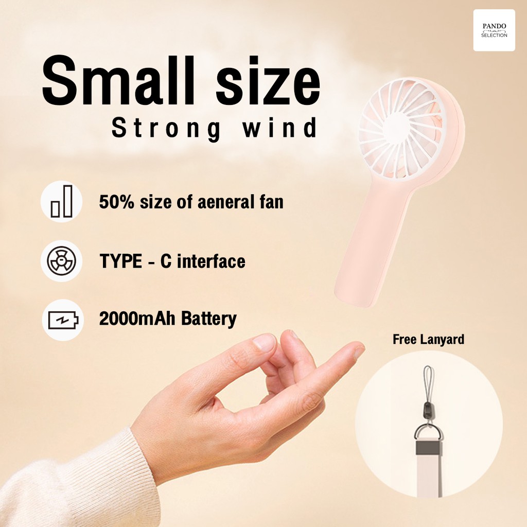 ภาพสินค้าEZHome Mini Portable Handheld Fan พัดลมพกพา ขนาดมินิ Mini Fan สีพาสเทล จากร้าน ezhome_official_store บน Shopee ภาพที่ 6