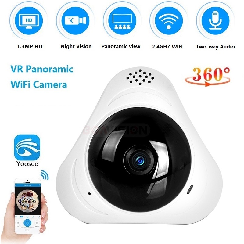 🔥YOOSEE 🔥HD 960P 3D VR 360 Degree Panoramic IP Camera 1.3MP FIsheye  Wireless Wifi Smart CCTV Camera | Shopee Thailand