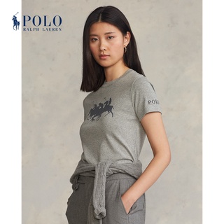 Ralph Laurenn เสื้อยืด ผ้าฝ้าย เข้ากับทุกการแต่งกาย สําหรับผู้หญิง RL22592