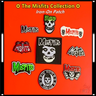 Rock Band : The Misfits - Fan แผ่นแพทช์ปักลายหัวกะโหลกสําหรับตกแต่งเสื้อผ้า 1 ชิ้น