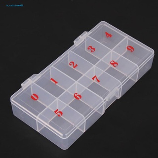 Farfi  10 Grids Numbers Plastic Fake Nail Tips Storage Case Box Container Organizer