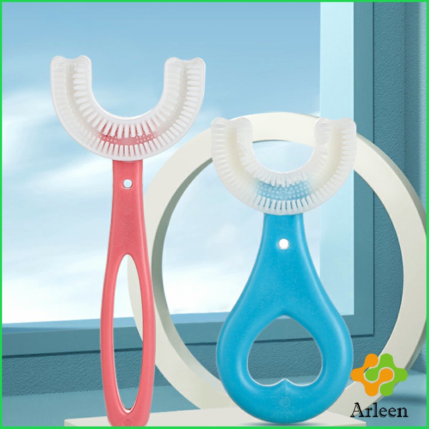 arleen-แปรงสีฟันรูปตัวยูสำหรับเด็ก-สำหรับเด็กอายุ2-12ปี-การ์ตูนน่ารัก-childrens-toothbrush