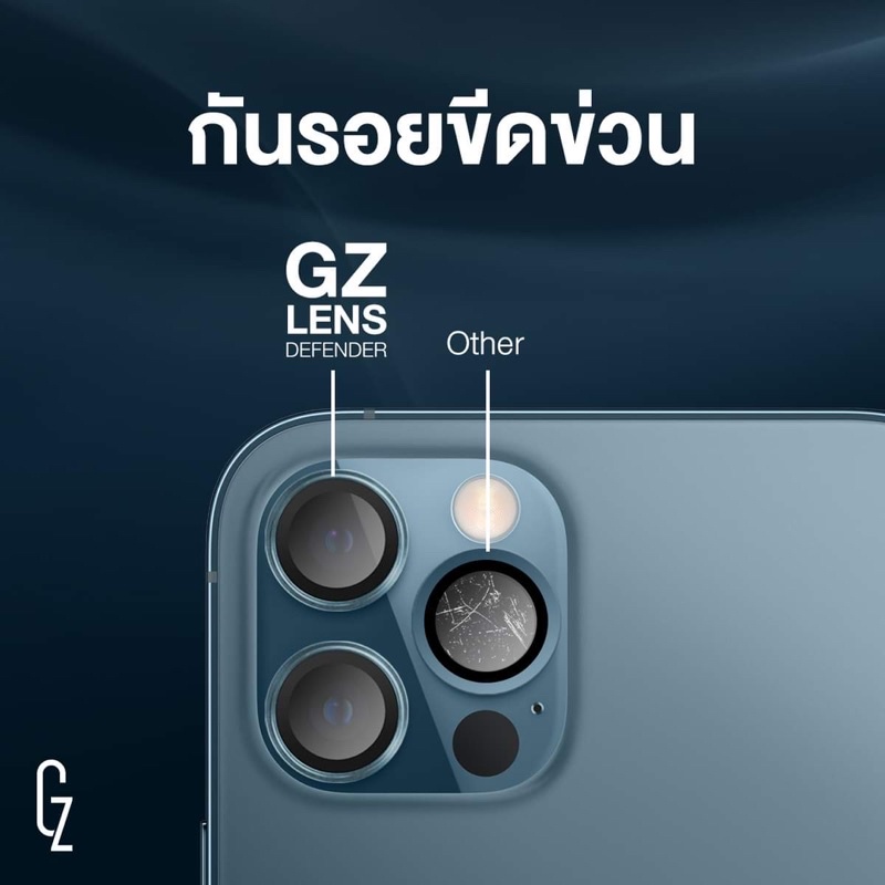 ภาพหน้าปกสินค้าฟิล์มป้องกันเลนส์กล้อง GZ Lens Defender สำหรับ iPhone 12 / 12Mini / 12Pro / 12ProMax จากร้าน gzthailand บน Shopee