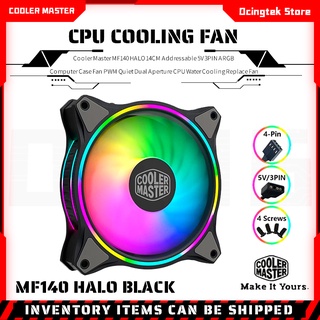 Cooler Master MF140 HALO 14CM Addressable 5V 3PIN ARGB Computer Case Fan PWM Quiet Dual Aperture CPU Cooler Water Cooling Replace Fan