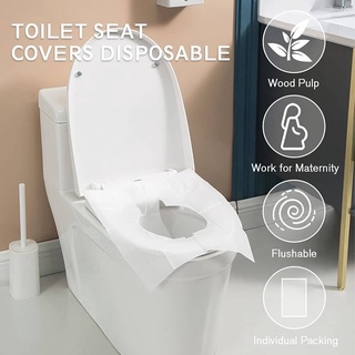 แพคมี10ชิ้น Toilet Seat Cover กระดาษรองนั่งชักโครกกันเชื้อโรค กระดาษอนามัย แผ่นรองนั่ง แผ่นป้องกันเชื่อโรค