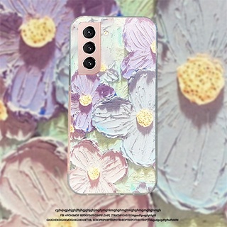 NEW Art Flowers Softเคส Samsung S21 FE 5G S21+ S22 Ultra S22+ NOTE 20 Ultra NOTE20 เคสโทรศัพท์ Samsung GalaxyS21 FE 2022 Silicone Shockproof Cover