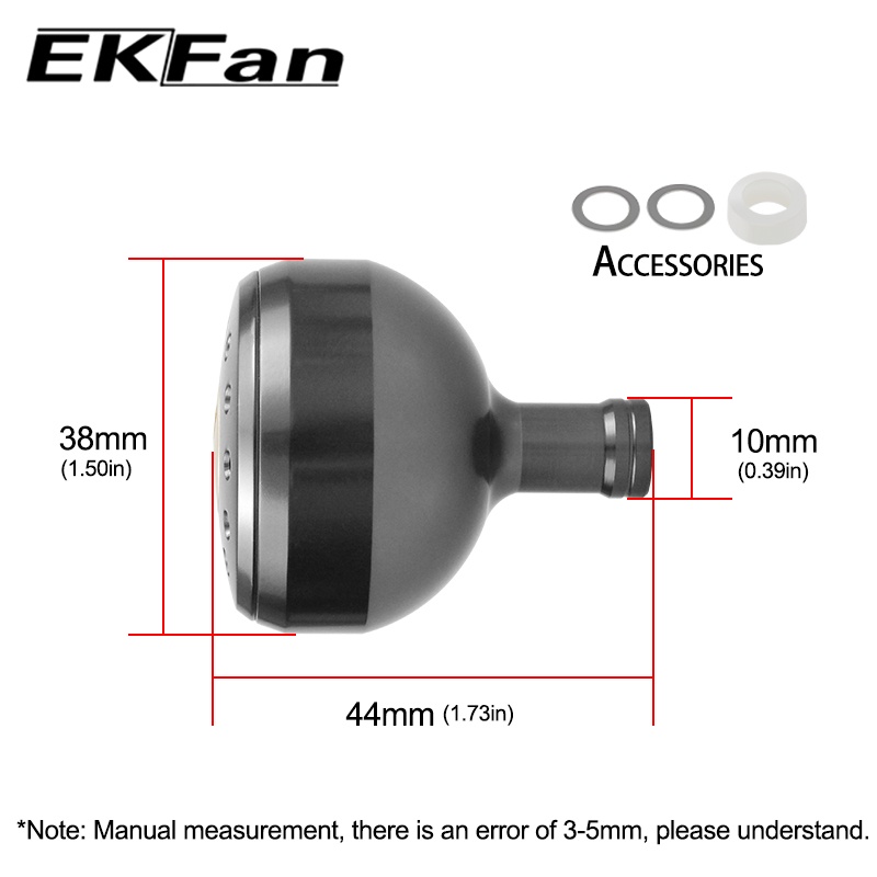 ekfan-อุปกรณ์เสริมลูกบิดลูกบิดโลหะ-4x7x2-5มม-สําหรับ-daiwa-shimano-1ชิ้น