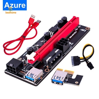 [ส่งจากไทย] Azure Riser Card 2021 for Bitcoin Dogecoin Ver009S Ver008S PCI Express 4Pin 6Pin SATA Molex Power USB 3.0