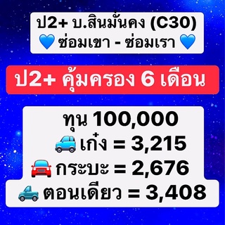 สินค้า สินมั่นคง ป2+ คุ้มครอง 6 เดือน บ.สินมั่นคง