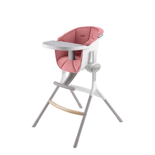 BEABA เก้าอี้ทานอาหารเด็กพร้อมเบาะ Up&amp;Down High Chair with Pink Cushion