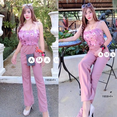 at11858-jumpsuit-สายเดี่ยวอกวิ้ง