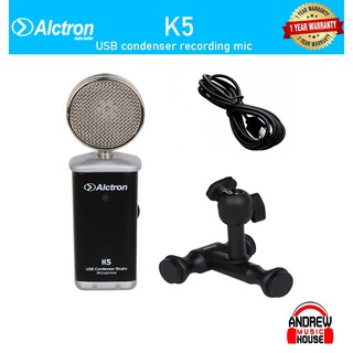 Alctron K5 USB Conderser Studio Mic ไมโครโฟนคอนเดนเซอร์ แบบสาย USB ***รับประกันศูนย์ 1 ปี***