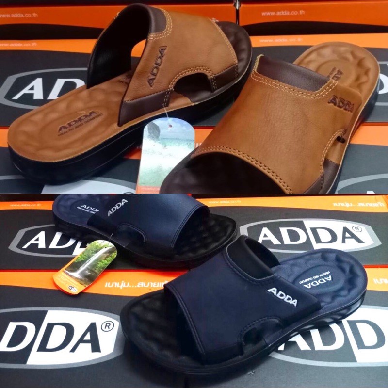 adda-รองเท้าแตะสวม-puชาย-รุ่น73803-m1-งานกล่องสินค้าพร้อมส่ง-ของแท้-100
