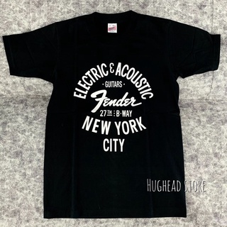 Fender NY เสื้อ FENDER NEW YORK เสื้อวง เสื้อยืด เฟนเดอร์ นิวยอร์ค เสื้อวินเทจ 【S-4XL】