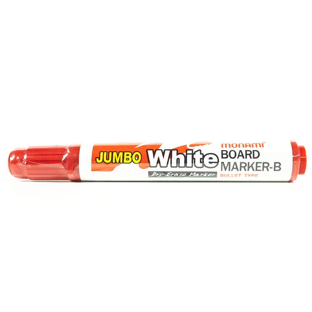 monami-jumbo-white-board-marker-bullet-2-mm-red-ปากกาไวท์บอร์ด-หัวกลม-ขนาดเส้น-2มม-หมึกสีแดง-ของแท้