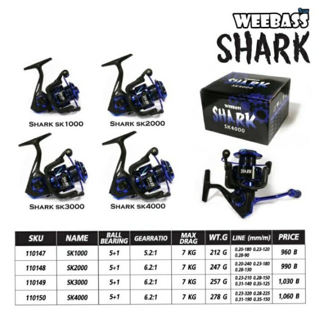 weebass-shark-ฉลามน้ำเงิน-เบอร์2000-4000