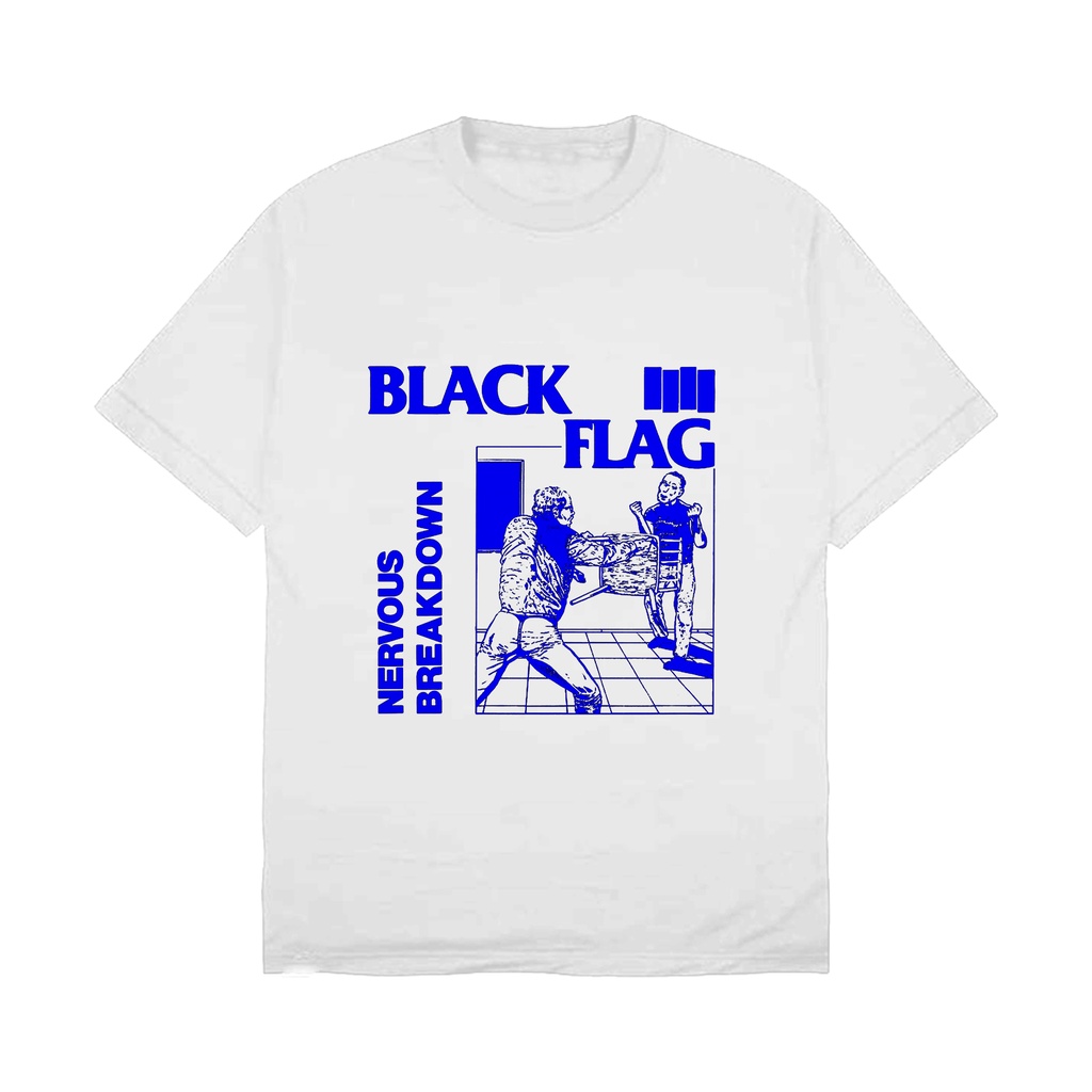 เสื้อยืดสีดำอินเทรนด์rockerstar-เสื้อยืด-ลายธงวง-blackflag-nervous-breakdown-สําหรับเด็กs-4xl
