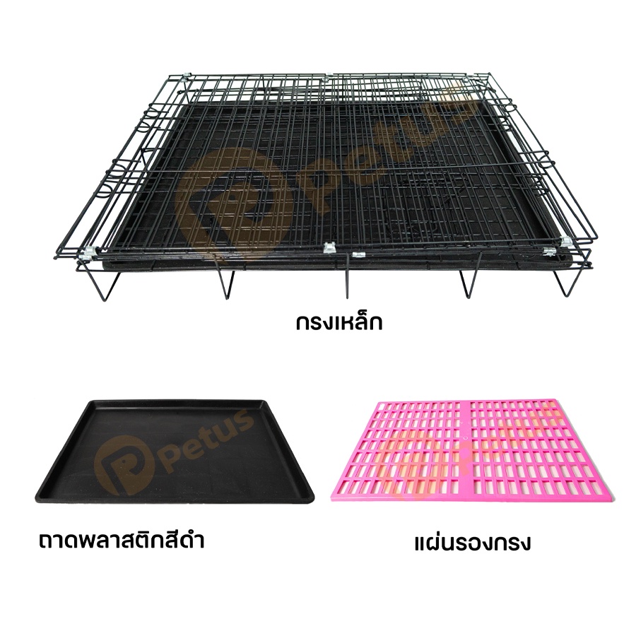 กรงสัตว์เลี้ยง-กรง-กระต่าย-กรงกระต่าย-กรงพับได้-บ้านกระต่าย-50x35x43cm-แกสบี้-กรงหนู-กรงสัตว์เล็ก-rabit-cage-dave