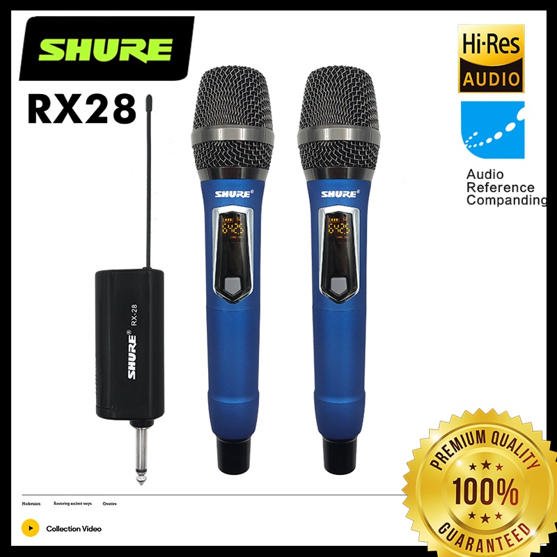 SHURE RX-28 ไมโครโฟนไร้สายระดับมืออาชีพ UHF เข้ากันได้กับอุปกรณ์เสียง ...