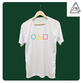 เสื้อยืดสีขาว[S-5XL]ผ้าฝ้าย 100% เสื้อยืด Squid Game เนื้อผ้าใส่สบายS-4XL