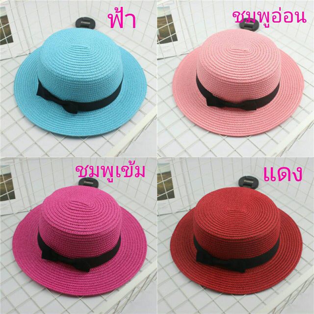 ภาพหน้าปกสินค้าส่งจากไทย 14 สี  หมวกปานามาทรงเค้ก Flash sale จากร้าน a.lucky4289 บน Shopee