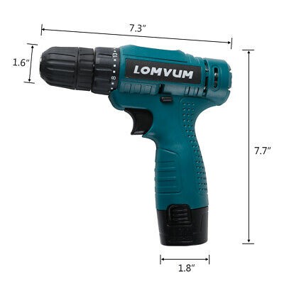 lomvum-สว่านแบตเตอรี่ไร้สาย-สว่านไขควง-สว่านแบตไร้สาย-สว่านไร้สาย-12v-พร้อม-แบตเตอรี่-12v-สว่านมือไร้สาย