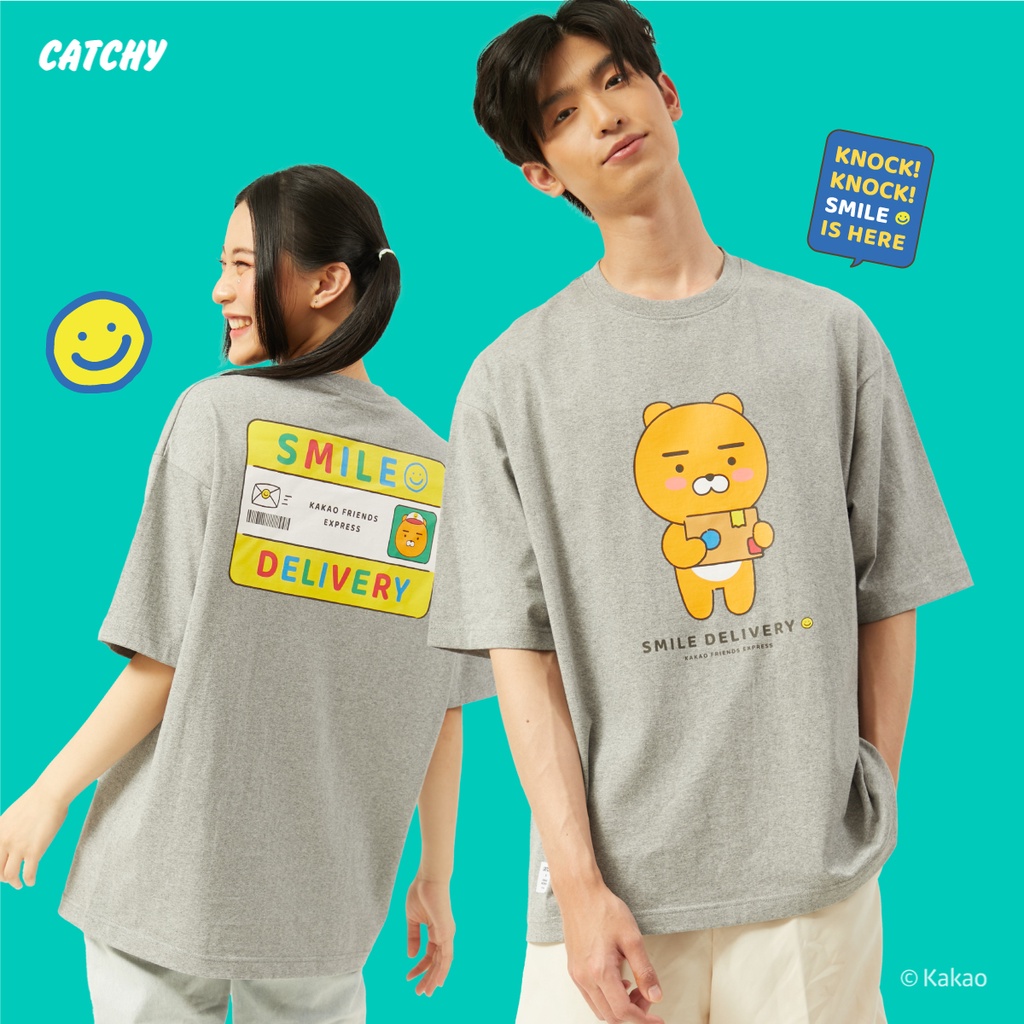 catchy-x-kakao-friends-เสื้อยืด-โอเวอร์ไซส์-ไรอัน-ลิขสิทธิ์แท้-พร้อมส่งจากไทย-ผ้า-cotton100-smile-delivery-คาเคา-กาเกา