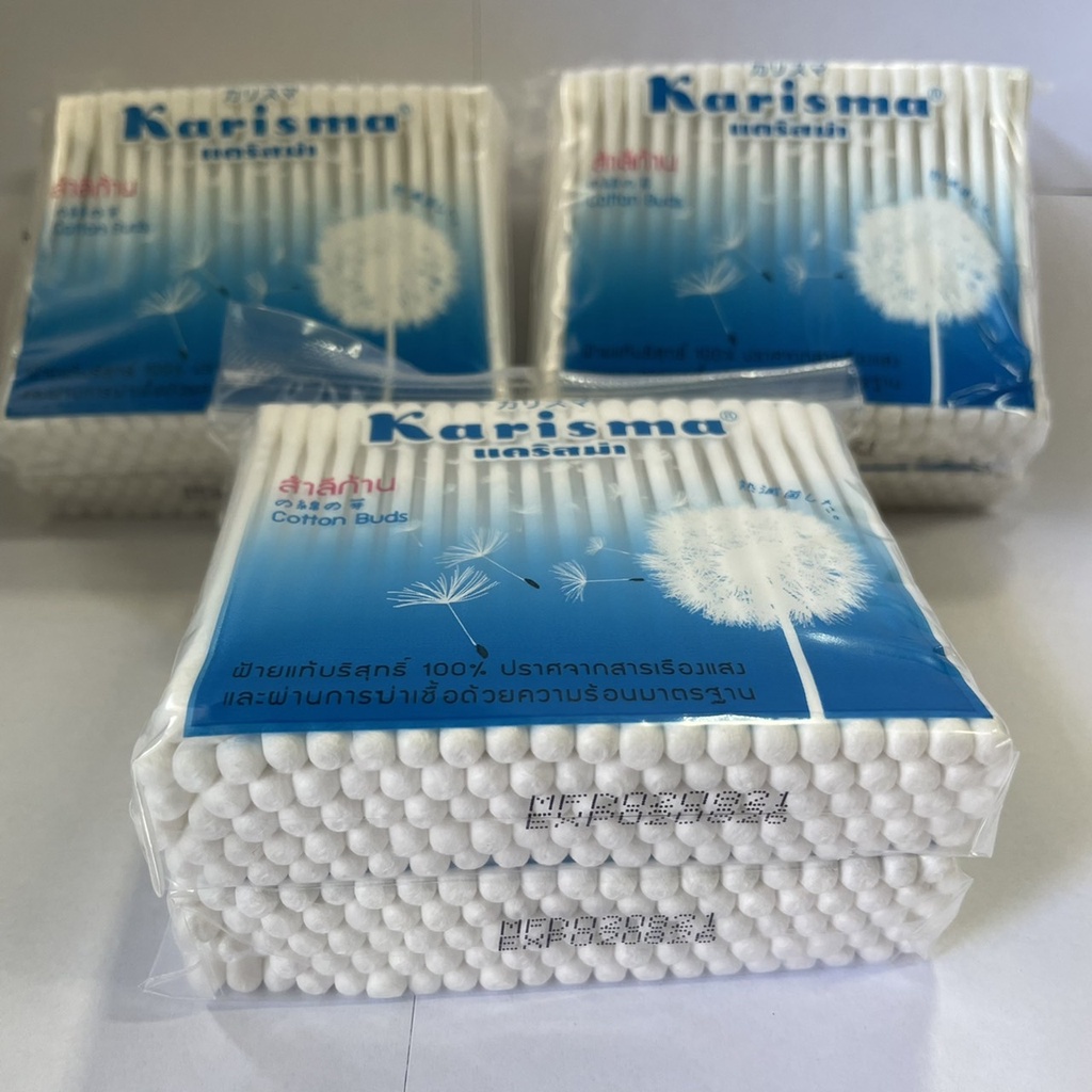 1-แถม-1-karisma-cotton-bud-แคริสม่า-สำลีก้าน-100-ชิ้น-สำลีก้านปั่นหู-ทำจากฝ้ายแท้บริสุทธิ์-100-15735