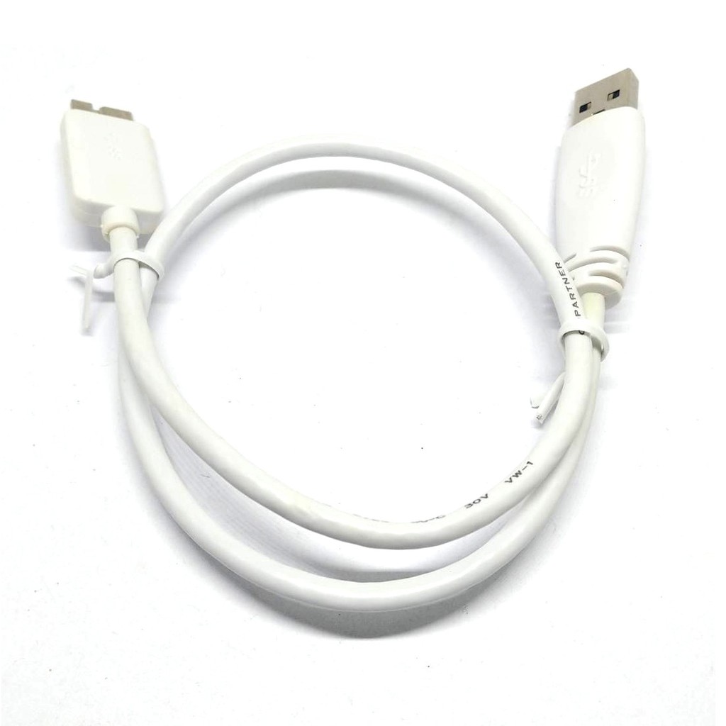สาย-อ็กซ์เทอร์นอล-ฮาร์ดไดรฟ์-กล่อง-ใส่ฮาร์ดดิส-external-box-สีขาว-white-usb-3-0-type-a-to-micro-b-cable-ยาว-45cm