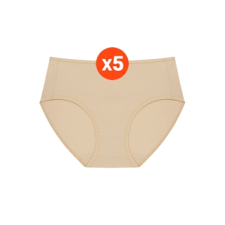 โปรโมชั่น : Sabina กางเกงชั้นใน Set 5 ชิ้น รุ่น Panty Zone Half รหัส SUXZM4106CD สีเนื้อเข้ม