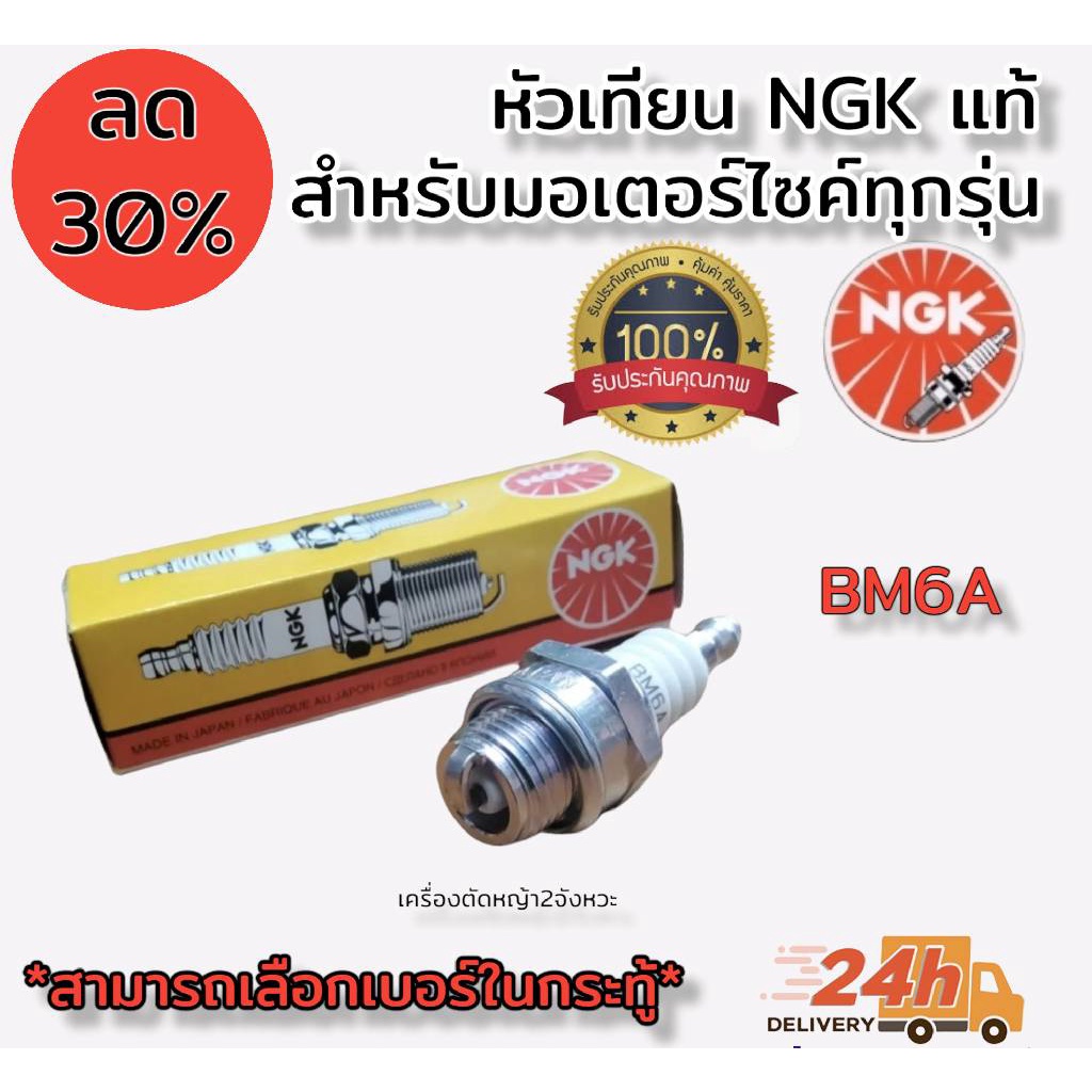 หัวเทียน-ngk-แท้-100-รุ่น-standard-ราคา-ต่อ1-หัว-สำหรับใส่มอเตอร์ไซด์-มีเบอร์สำหรับ-เครื่องตัดหญ้า