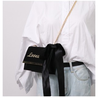 (น่ารักมากพร้อมส่ง) กระเป๋าสะพายข้าง แถมโบว์ งานดีมาก คอนเฟิร์มค่ะ Crossbody Bag